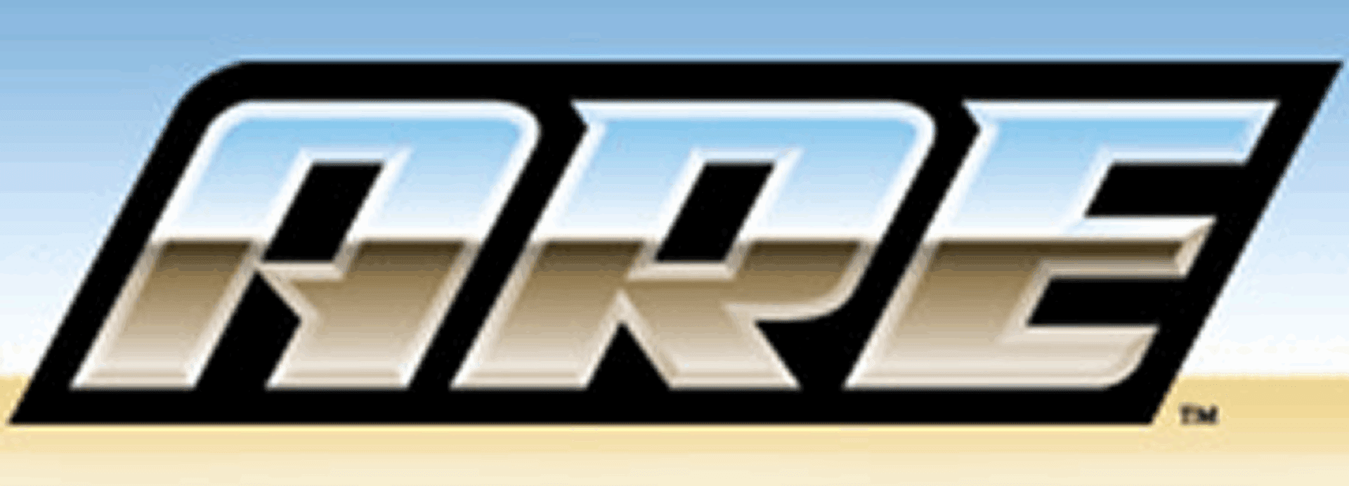 Stylized logo with gradient colors and bold lettering.